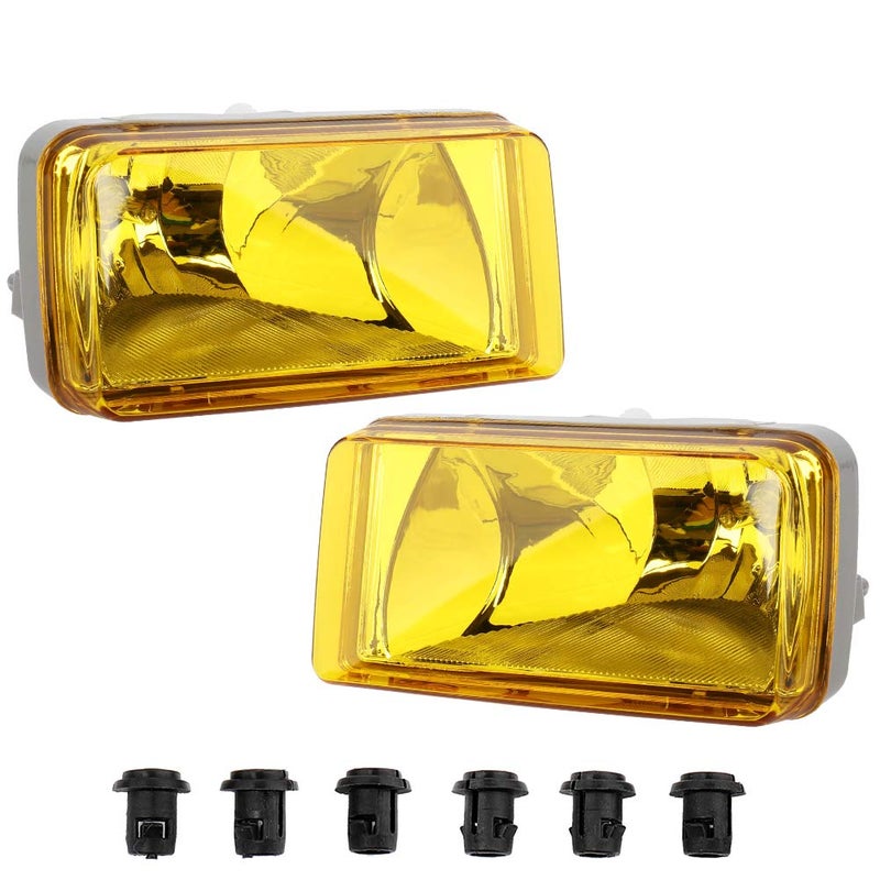 MAYASAF Amber Lens Fog Light Pair of Bumper Fog Lamp for CHEVY 2007-14 Silverado/Suburban/Avalanche/Tahoe, for GMC 2007-14 Sierra/Yukon, 2007-08 Escalade - Image 1